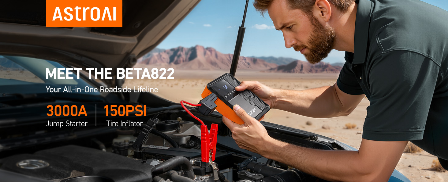 3000A JUMP STARTER AND 150PSI TIRE INFLATOR