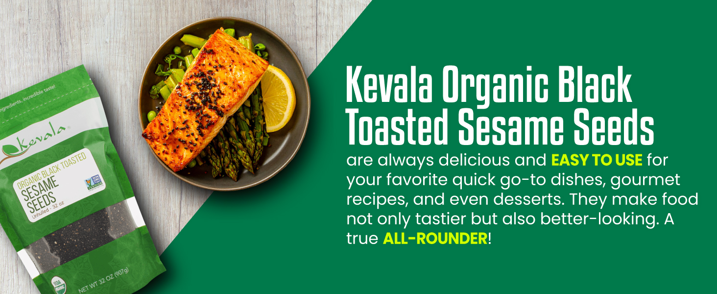 kevala black toasted sesame seeds