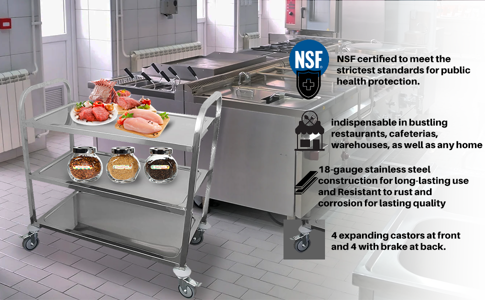 Stainless Steel Dining Cart