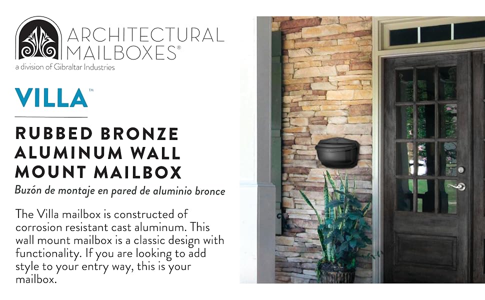 Architectural mailboxes maison locking rubbed bronze wall mount mailbox