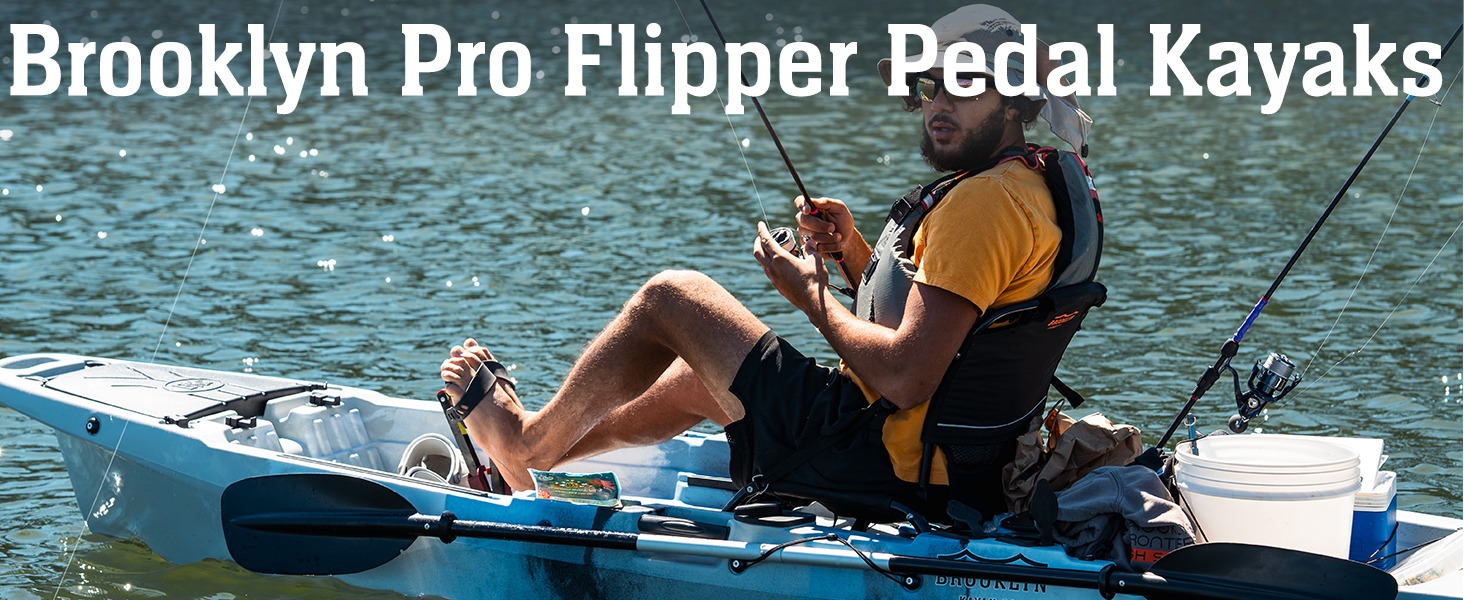 fishing and recreation kayak with flipper drive system