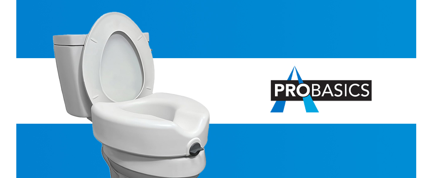 Raised Toilet Seat with Safety Lock 4.5 Inches