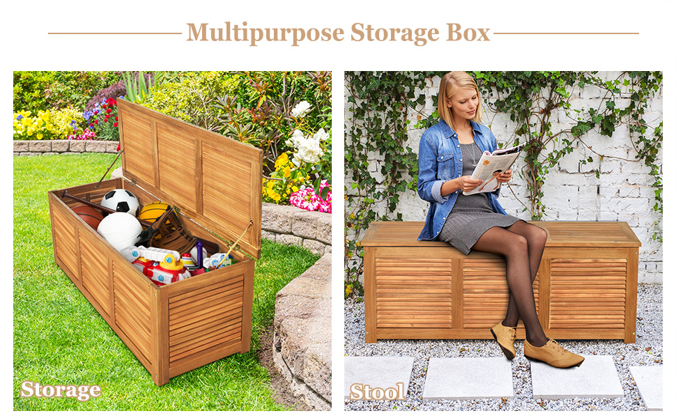 outdoor wood storage box