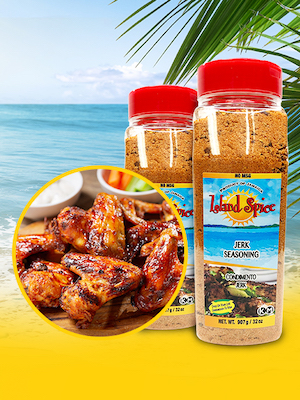 Island Spice On Jerk Chicken Wing