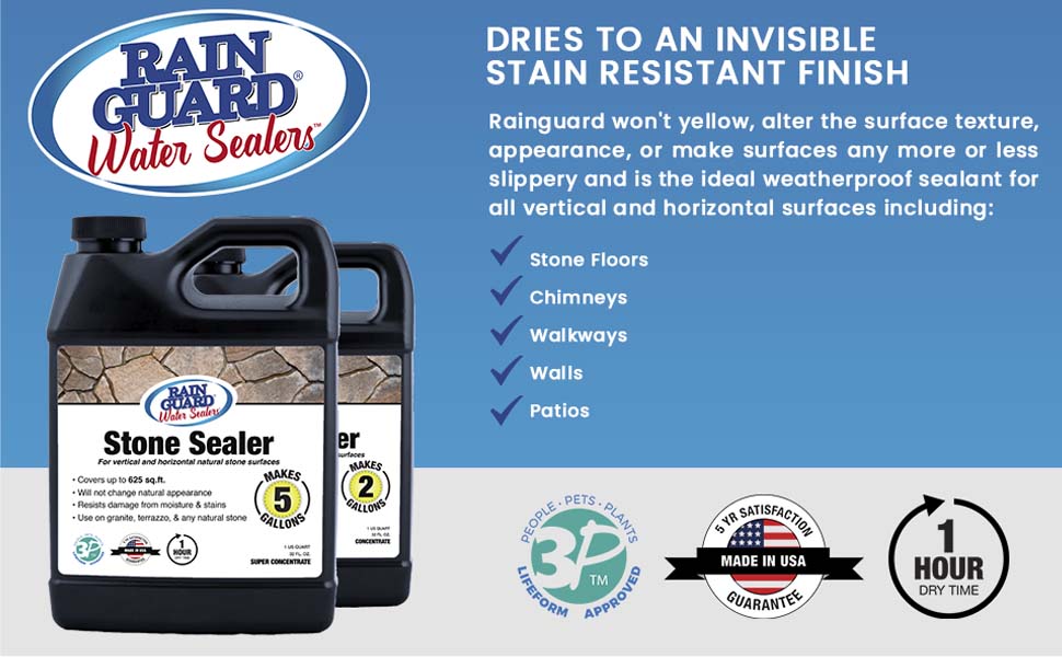 stone sealer rain guard