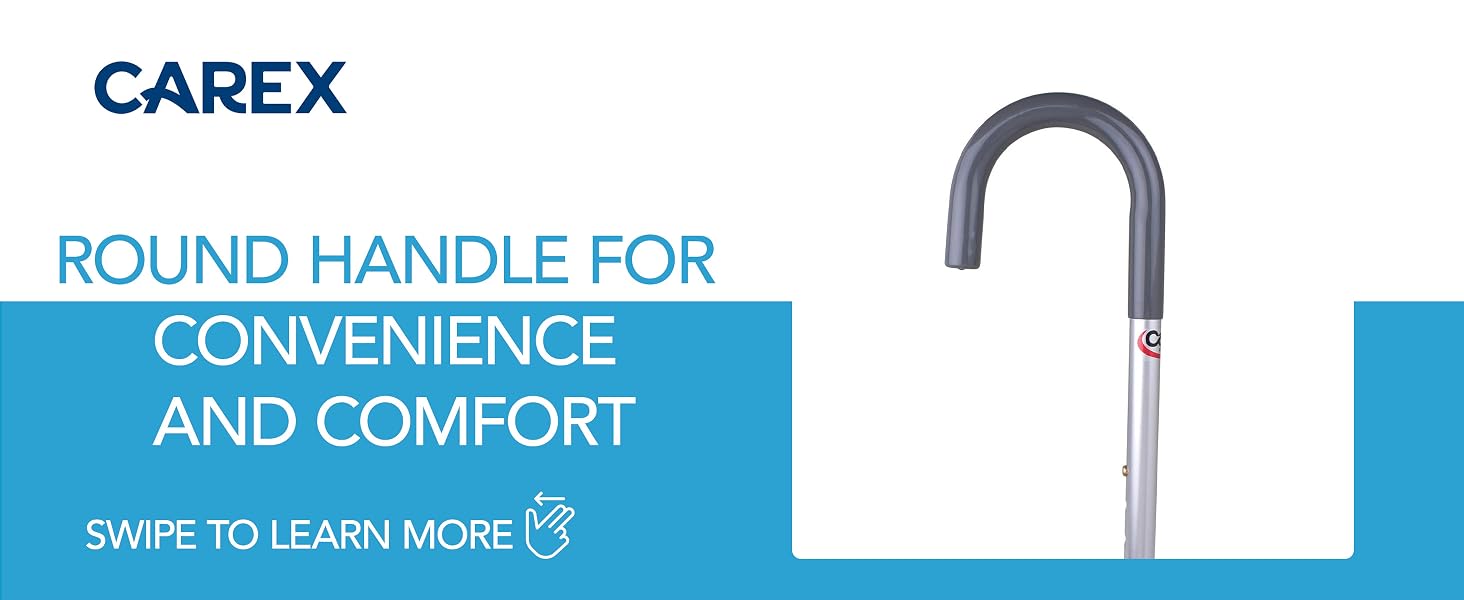 Round Handle Cane Silver