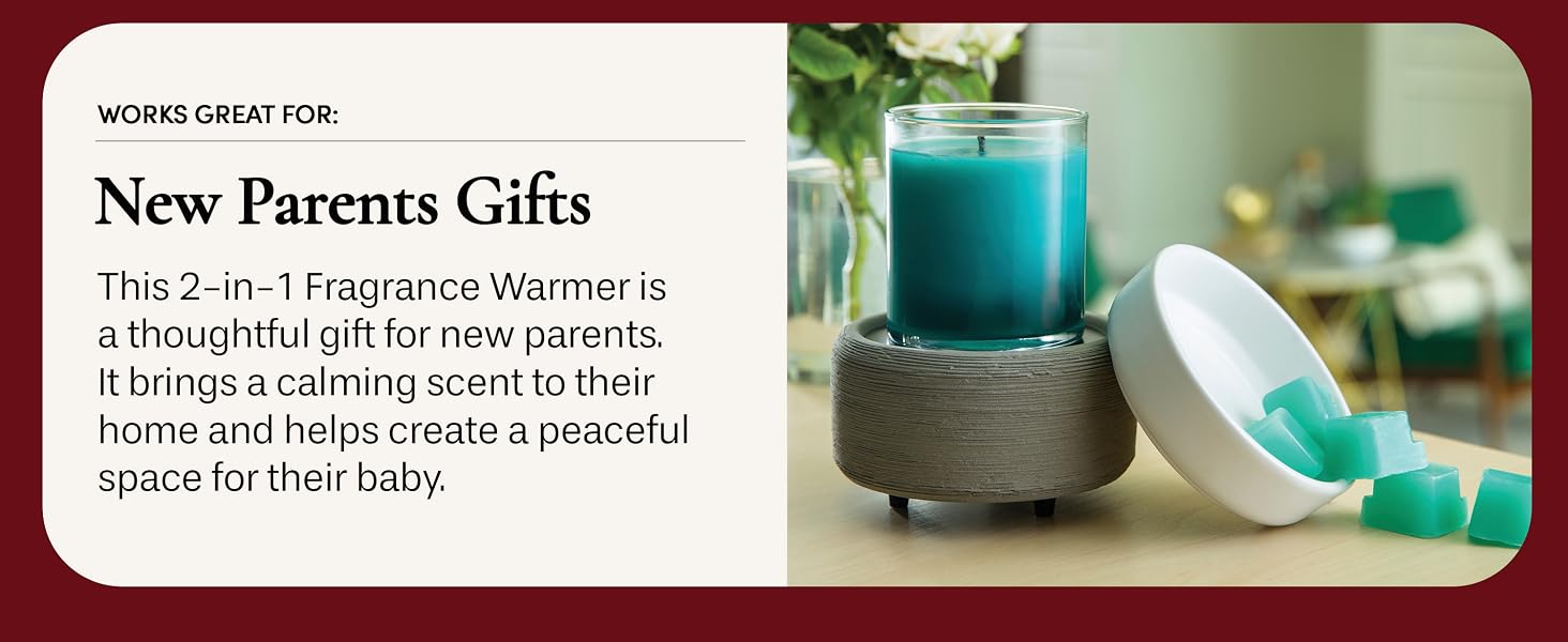 Candle Warmers 2-in-1 Candle and fragrance warmer flame-free safe alternative wax melts