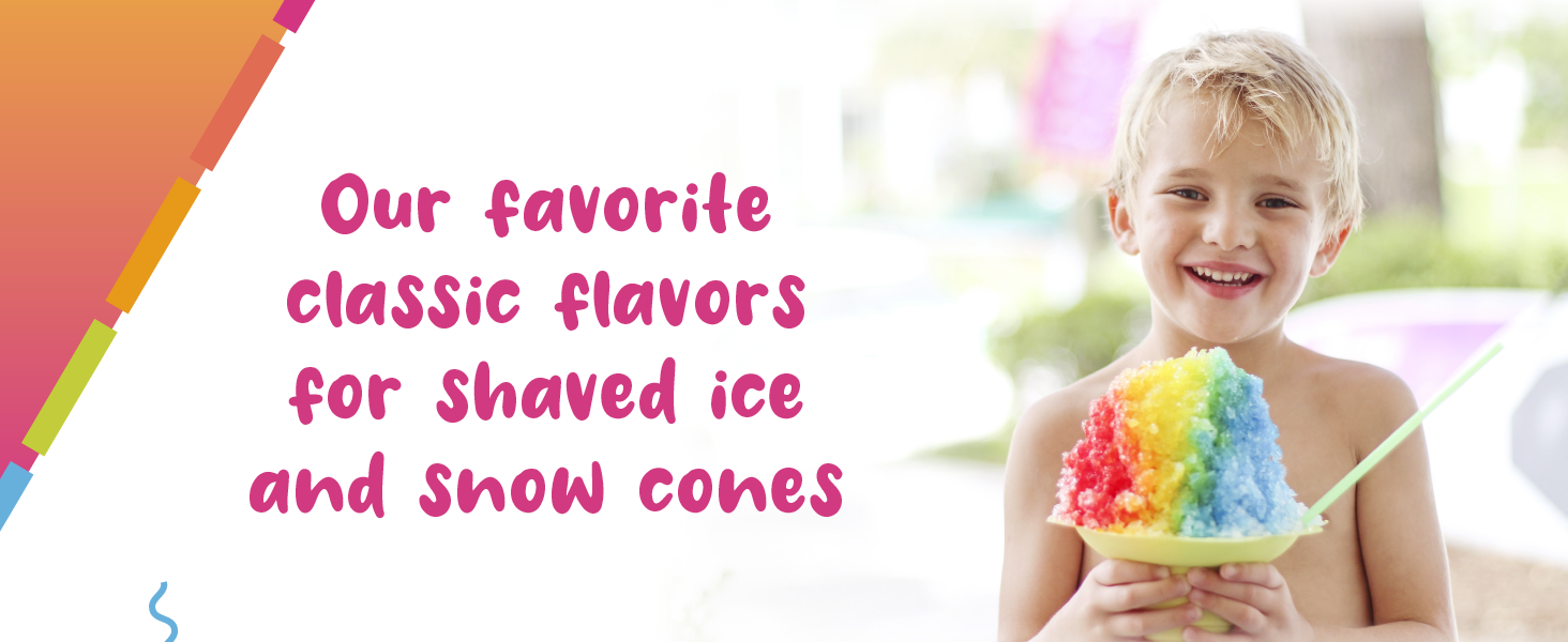 our favorite classic flavors for shaved ice and snow cones