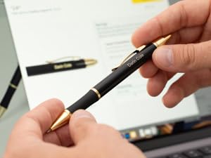 engraving on pen