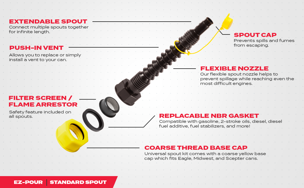 60050 gas can replacement spout