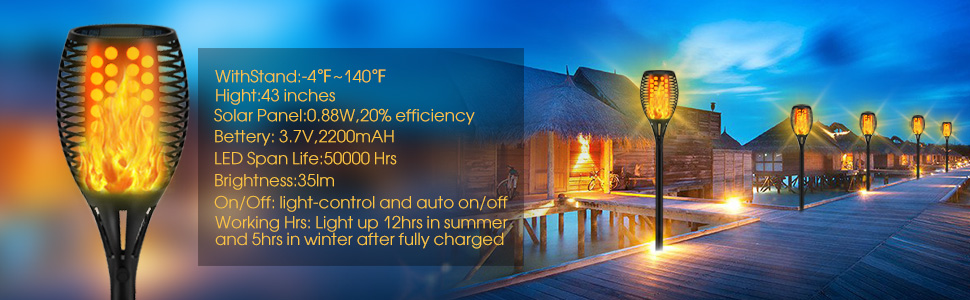 solar torch lamp