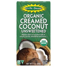 Let's do organic creamed coconut
