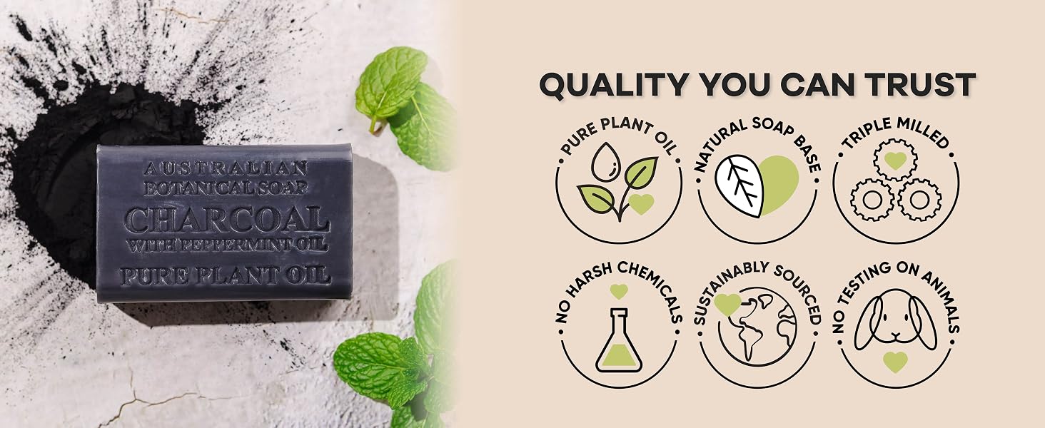 african black soap activated charcoal peppermint bar mint lavender face coal body wash women men