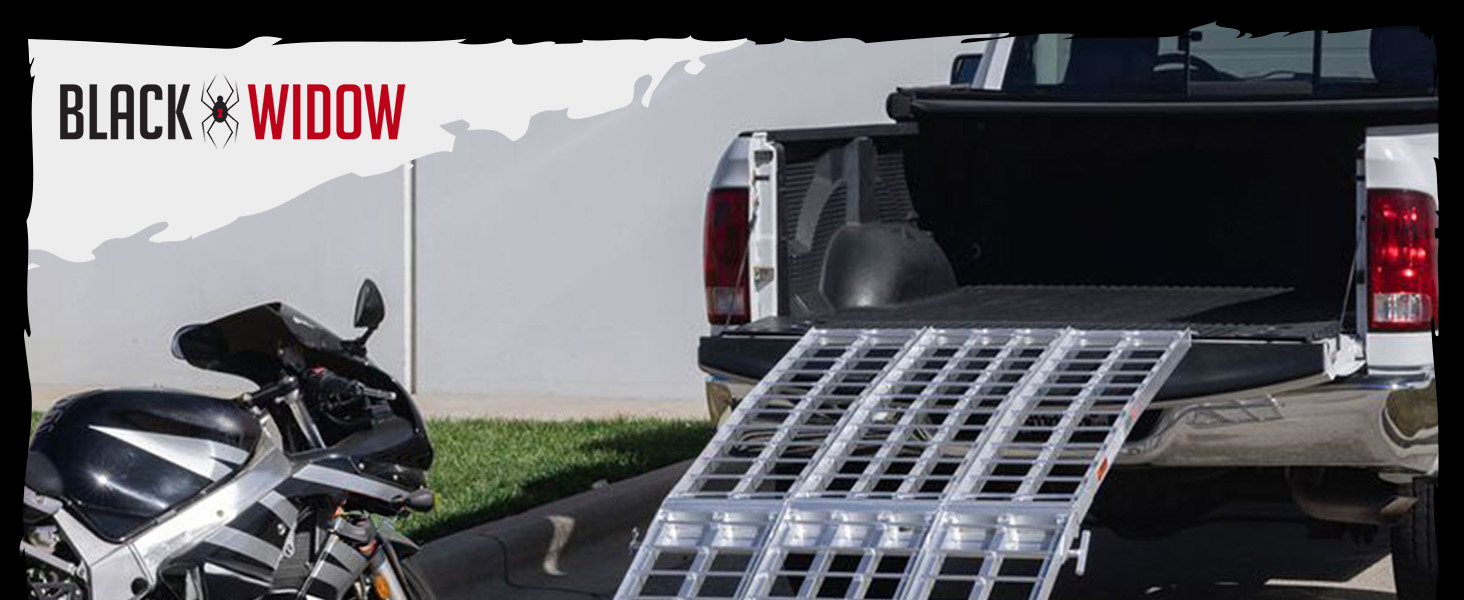 Black Widow Folding Motorcycle Ramp
