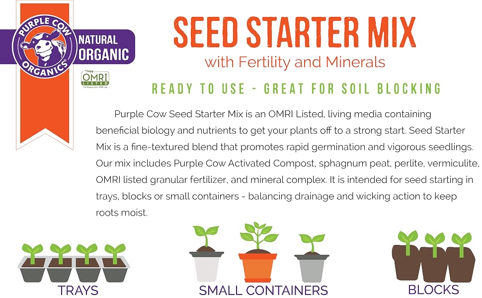 Purple Cow Organics Seed Starter Mix product info
