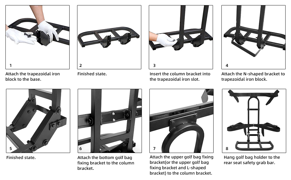 Golf Cart Rear Seat Bag Holder