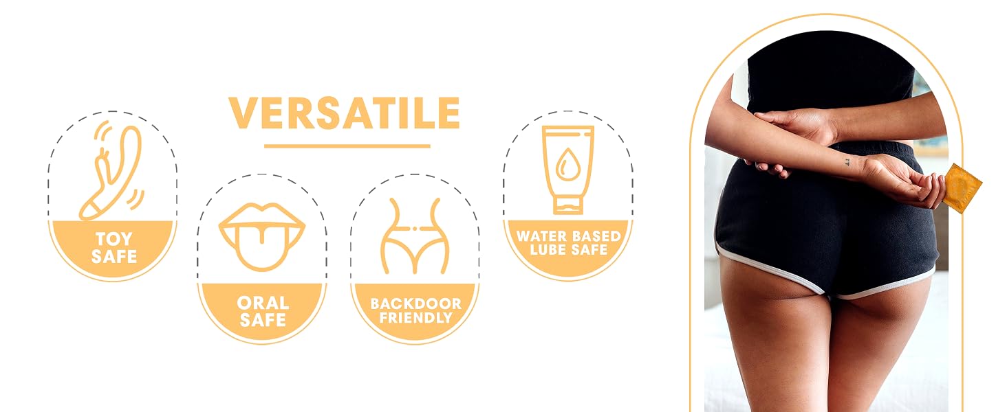 Versatile - toy safe, oral safe, backdoor friendly, water based lube safe