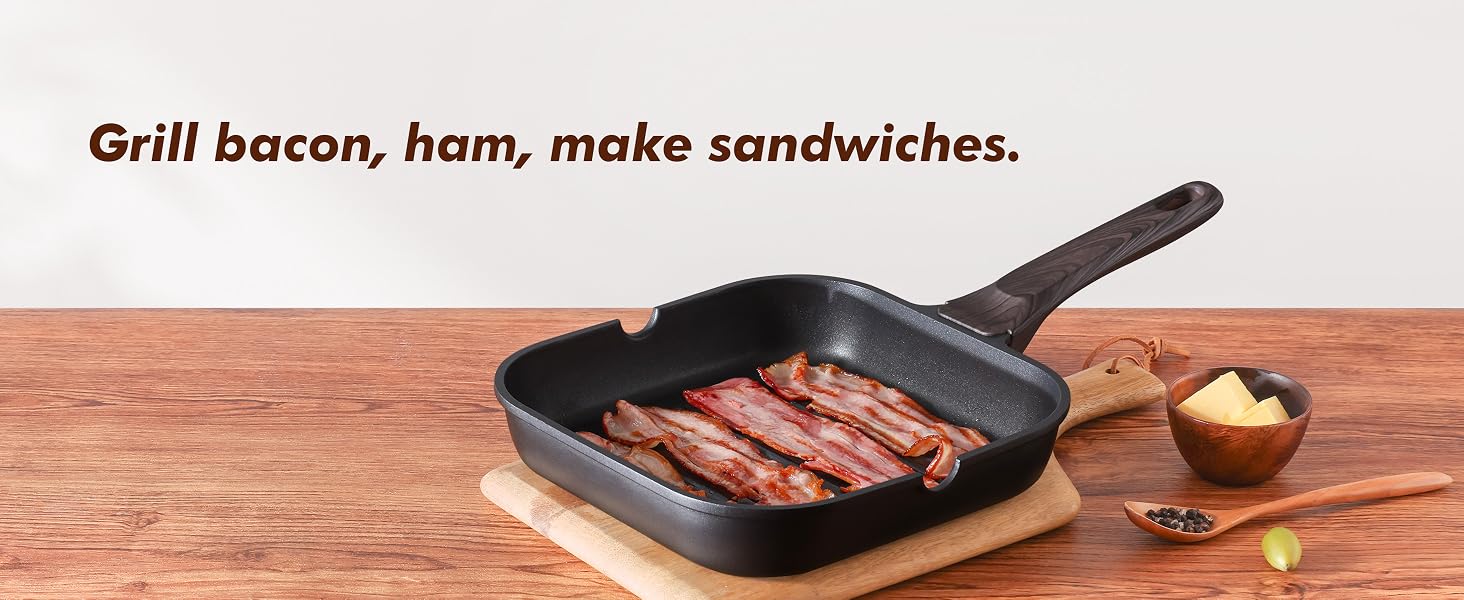 bacon pan grilling pan nonstick griddle pan steak pan