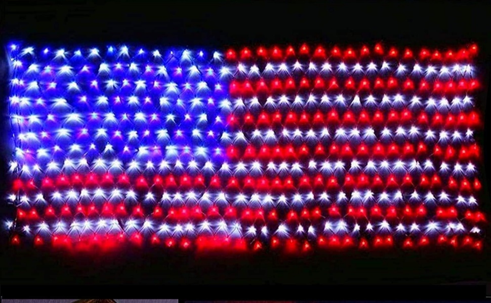 led american flag lights
