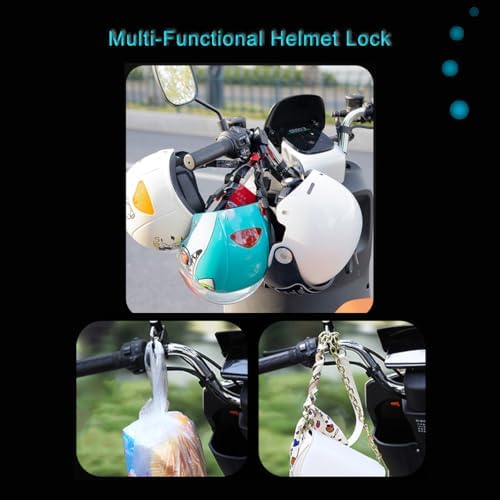 Motorcycle Helmet Lock for HJC CS-R3 2017-2020, Helmet Holder Hook with 2 Keys, Helps Secure Your Gear, Easy to Install, Portable Design for Daily Use