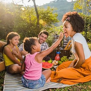 Family having picnic