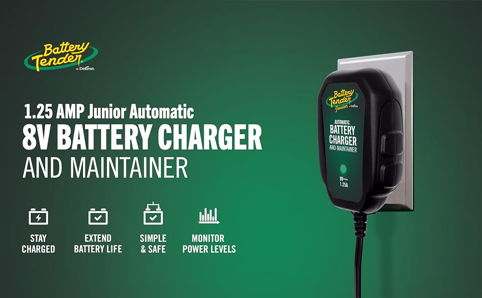 Battery Tender Junior Battery Charger Maintainer 8V 1.25 AMP