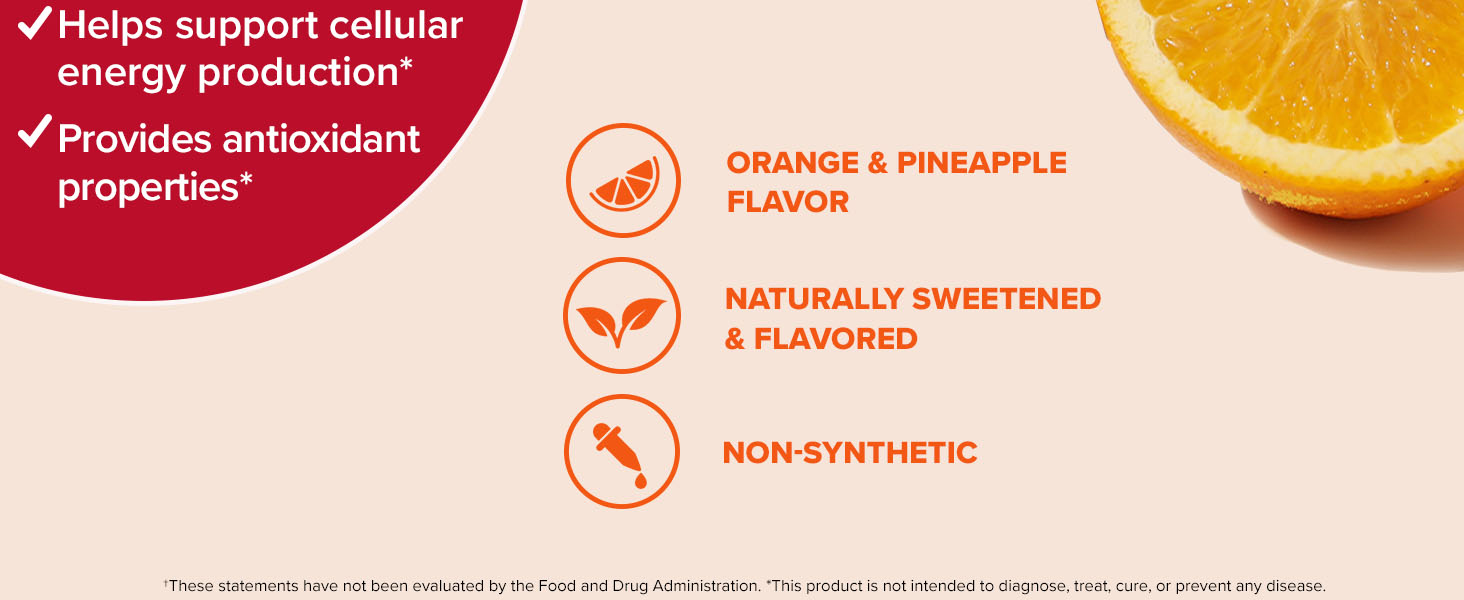 orange and pineapple flavor naturally sweetened and flavored non-synthetic product