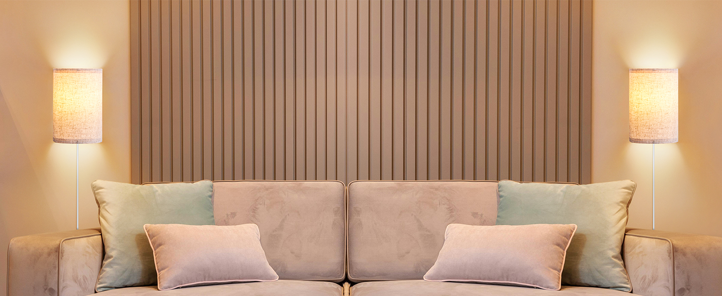 AVV Wall Sconces Set of Two Wall Lamp Plug Wall Lights for Bedroom Living Room