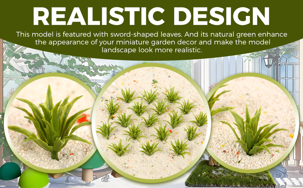 Yetaha 50pcs Green Shrubs Bush Model