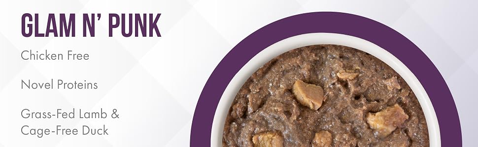 Chicken free, novel proteins, grass fed lamb and beef