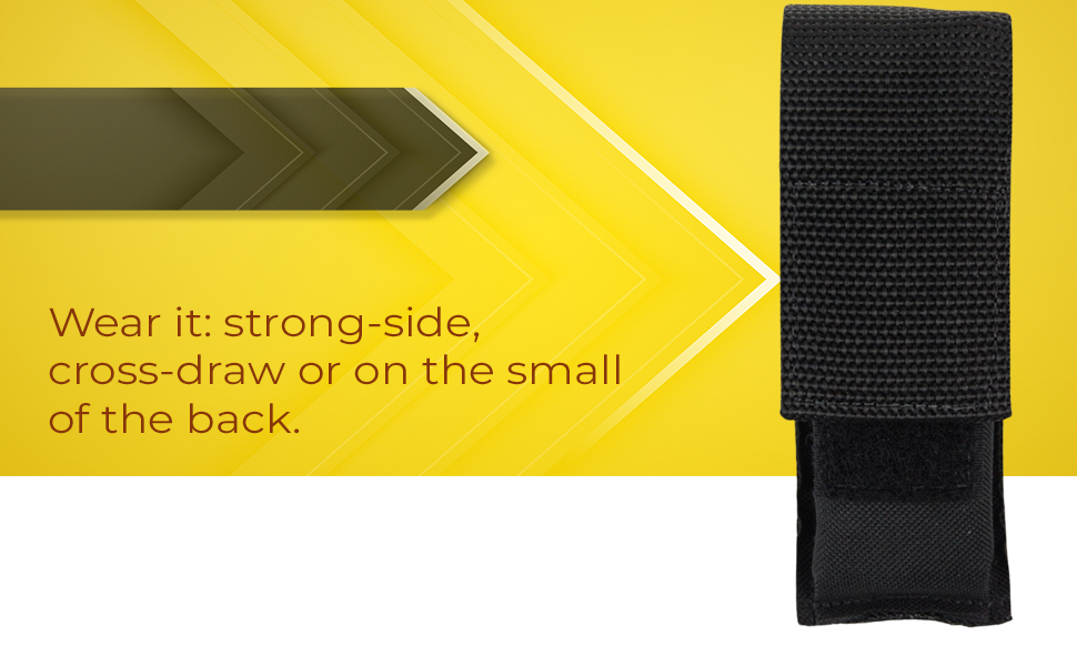 New Barsony Single Magazine Pouch for Compact, Sub-Compact 9mm 40 45 Pistols