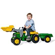 John Deere Tractor with Frontloader &amp; Trailer