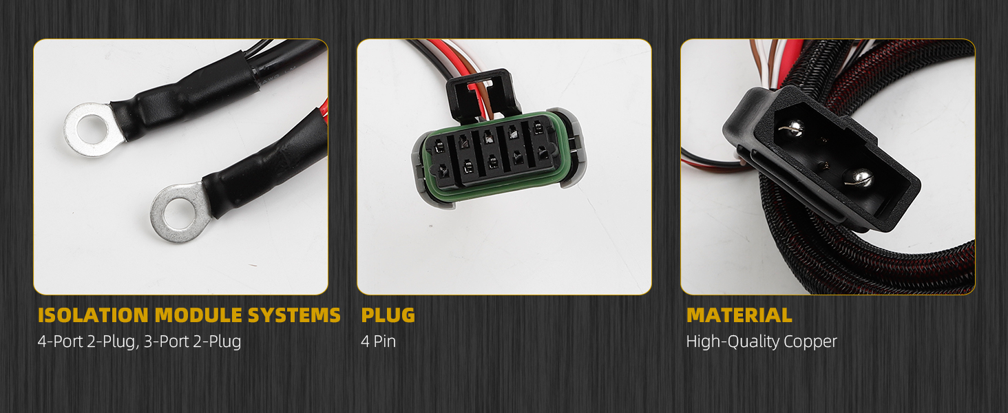Isolation Module 4-Port 2-Plug,3-Port 2-Plug Plug4 Pin