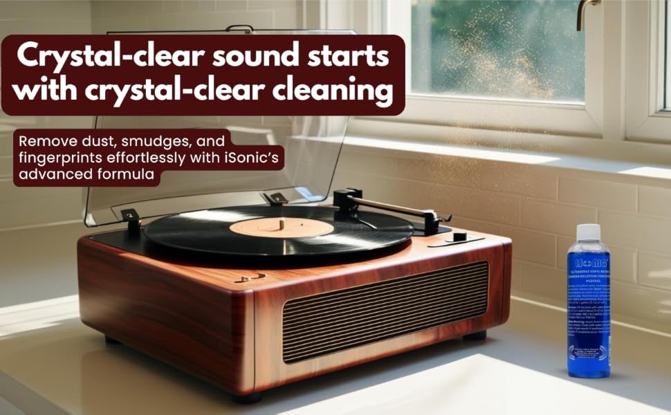 A vinyl record placed on a turntable, highlighting its spotless and pristine condition