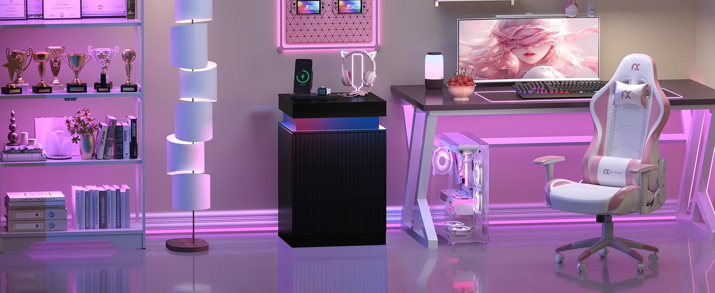 fluted nightstand