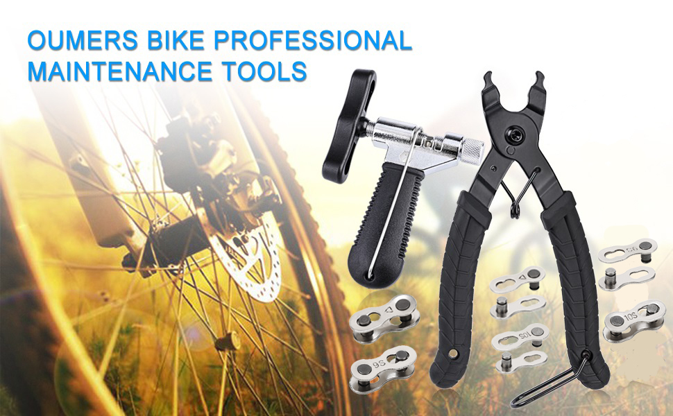 Bike Chain Repair Tool Kit ,Bike Link Plier+Chain Breaker Splitter Bicycle Missing Link