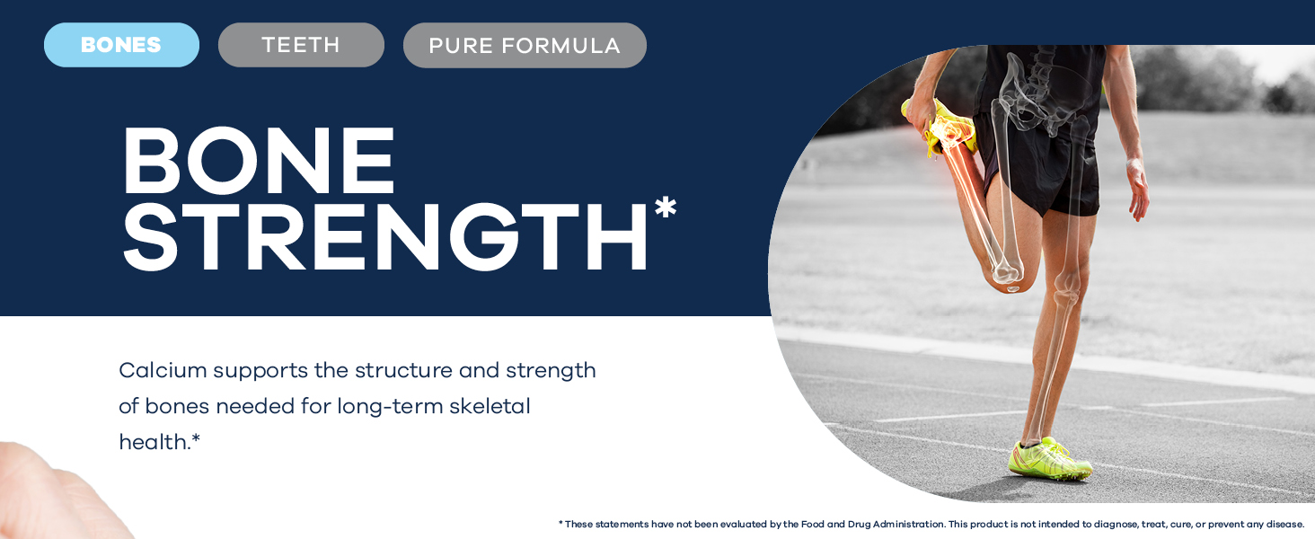 Freeda Calcium Citrate Kosher Vegan Bone Strength Supplement Supports Bone Density &amp;amp; Muscle Function