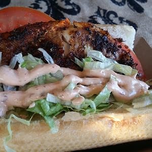 Blackened Catfish Po Boy Sandwich