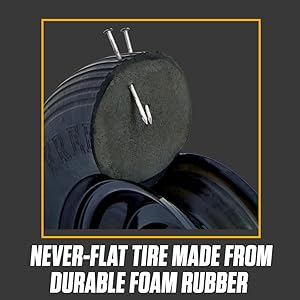 wheelbarrow, tire, true temper, replacement, never flat, flat tire, ribbed, tread