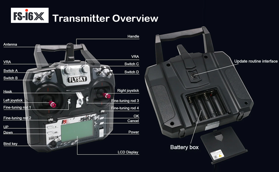 Flysky FS-i6X RC Transmitter with FS-X6B Receiver