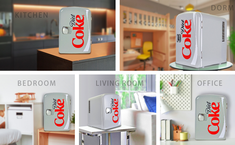 coca cola mini fridge, diet coke cans, portable mini fridge, coca cola cans, 6 can mini fridge,