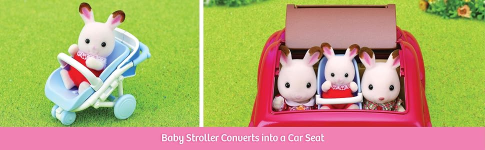 car, vehicle, family car, town, lil woodzeez, camping, dolls, dollhouse, figures, cherry cruiser