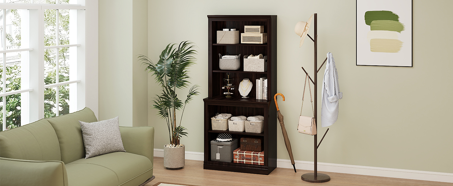 bookcases in living room