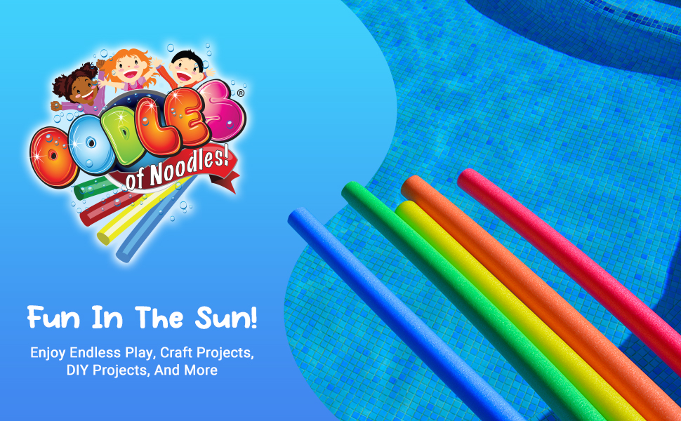 Noodles are good for play, craft projects, DIY projects, and more