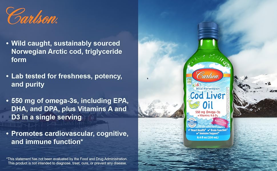 cod liver oil liquid omega 3 for kids dha epa supplements