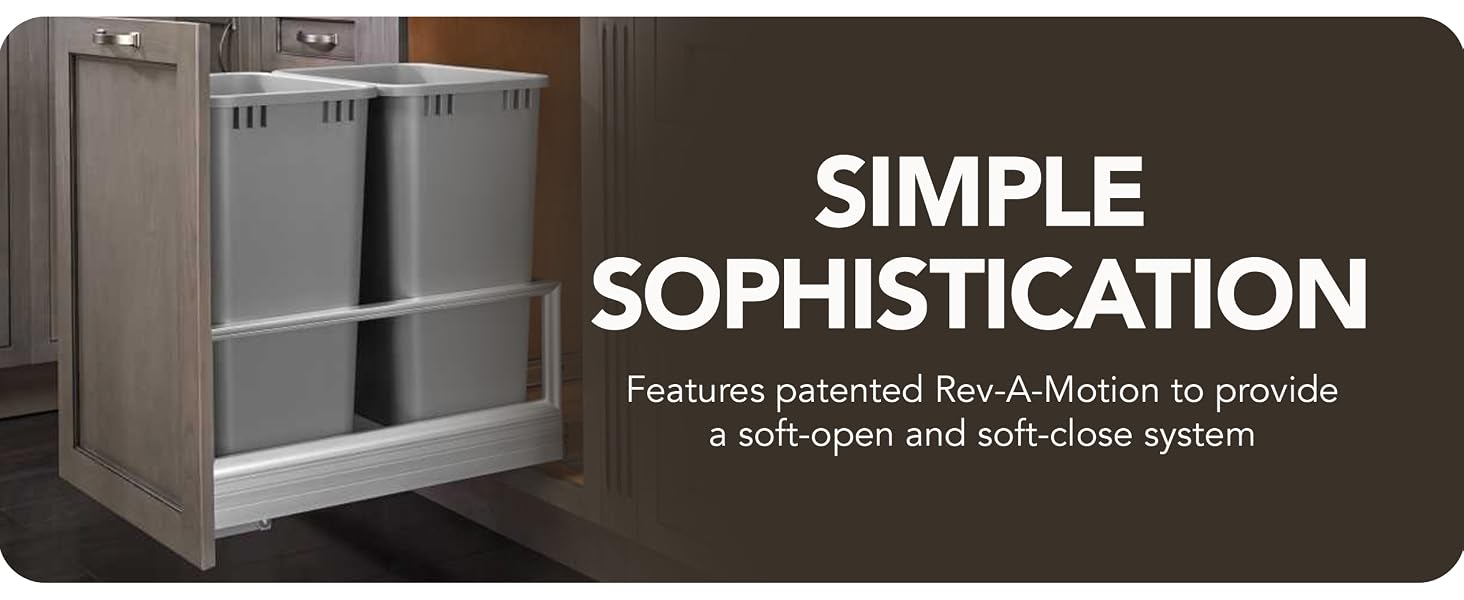 Lifestyle image of door-mount brackets. Text reads: Simple Sophistication.