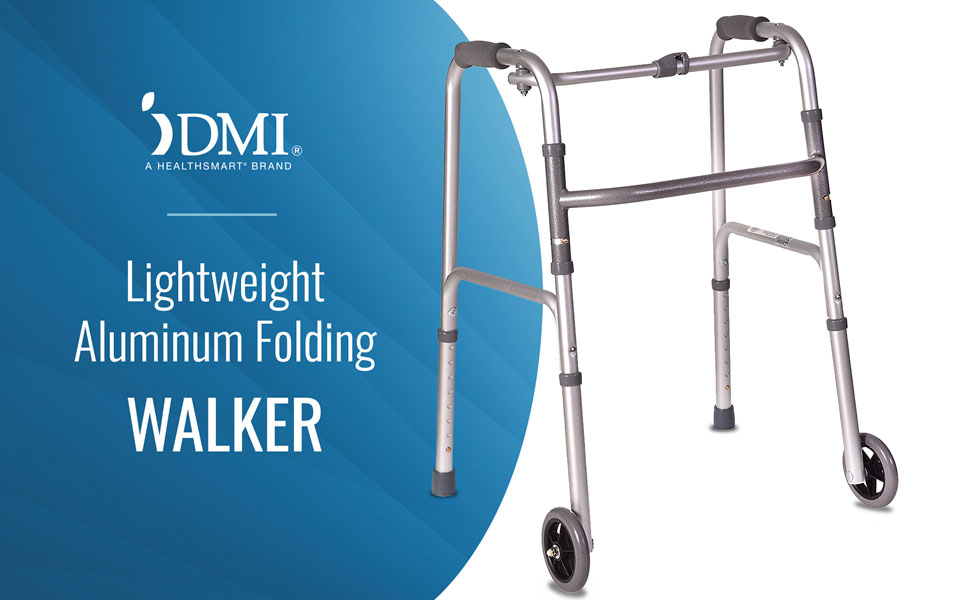 lightweight aluminum folding walker