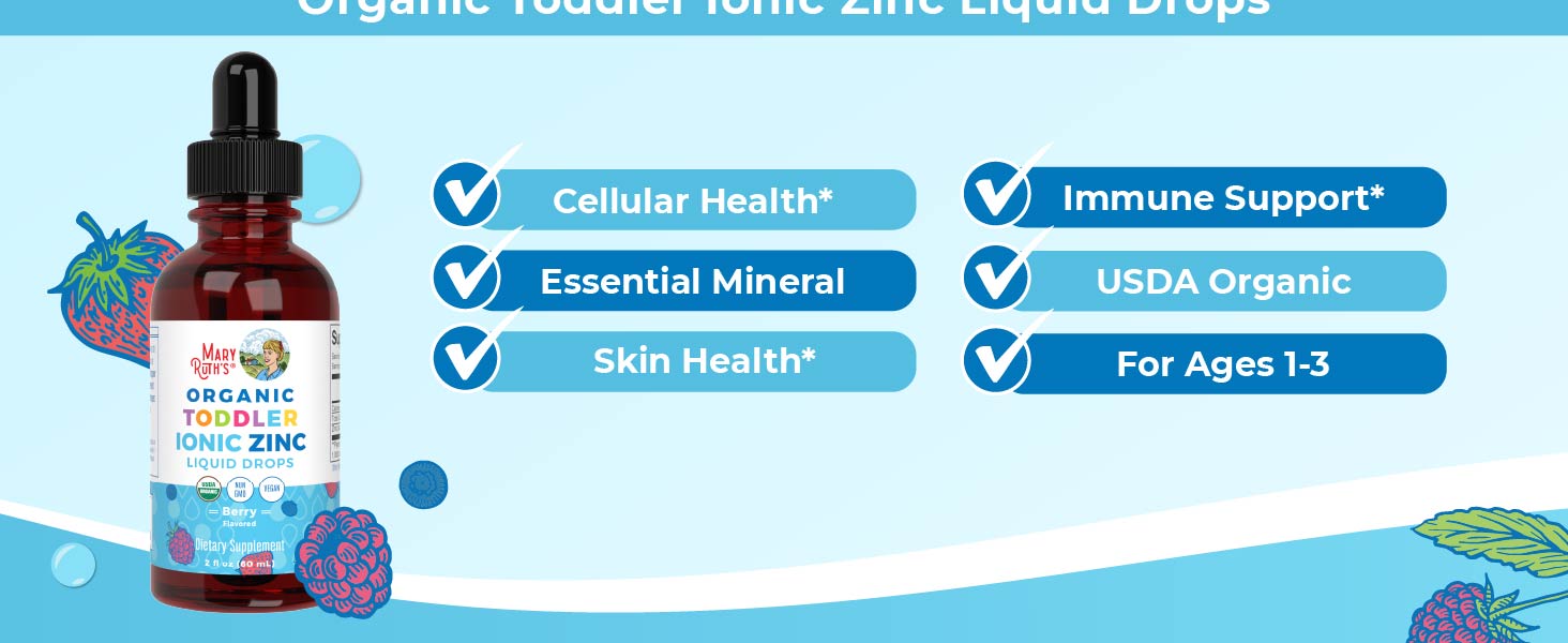 Toddler Zinc Drops, Unflavored, Org, 2 oz