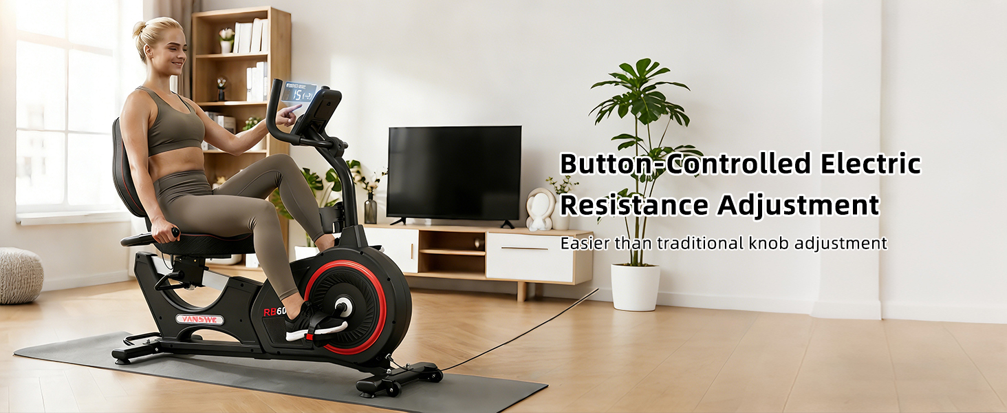 button-controlled electric resistance adjustment