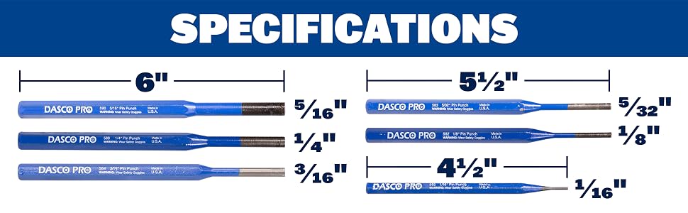 Specification sheet confirming sizes